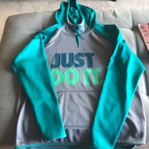 Nike teal and gray hoodie